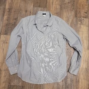 Jcrew striped fitted shirt L